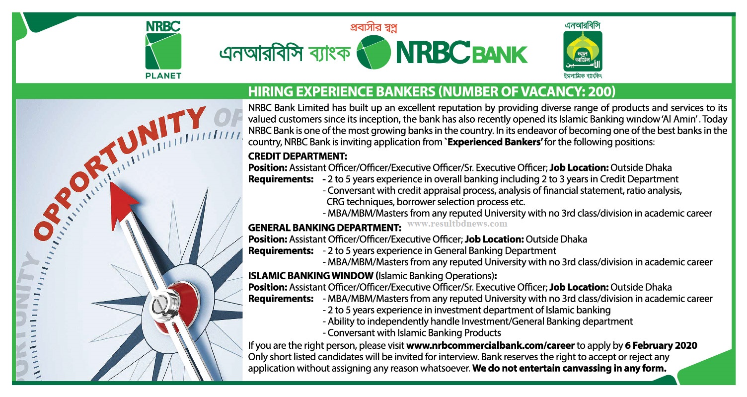 NRBC Bank Job Circular 2020